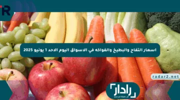 أسعار التفاح والبطيخ والفواكه في الأسواق اليوم الأحد 1 يونيو 2025